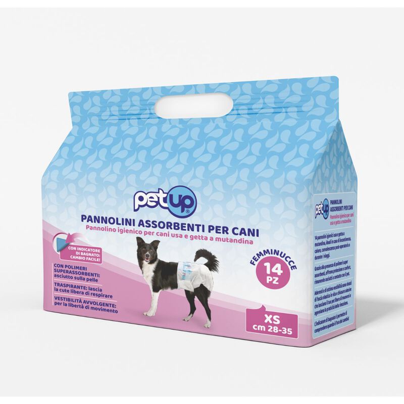 Petup Pannolini assorbenti per cani femmine Taglia XS 14 pz