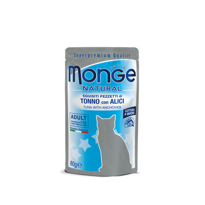 Monge Natural Cat Adult Pezzetti di Tonno con Alici 80 gr