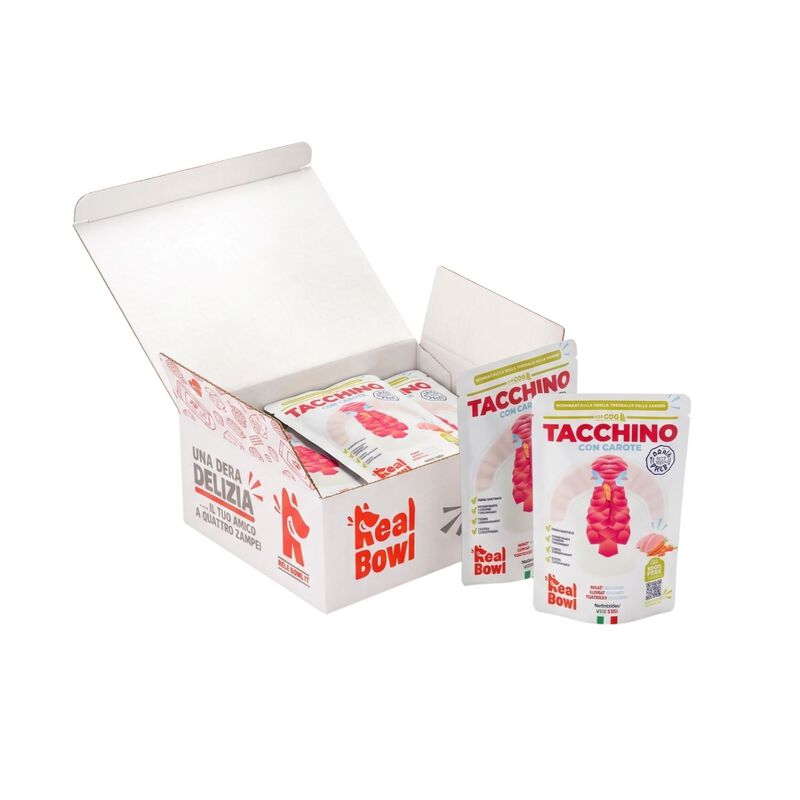 Real Bowl Alimento umido per cani adulti di taglia piccola Tacchino 150 gr