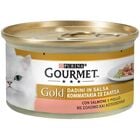 Gourmet Gold Cat Adult Dadini in Salsa con Manzo, Salmone e Pollo, e con Pollo e Fegato 24x85 gr