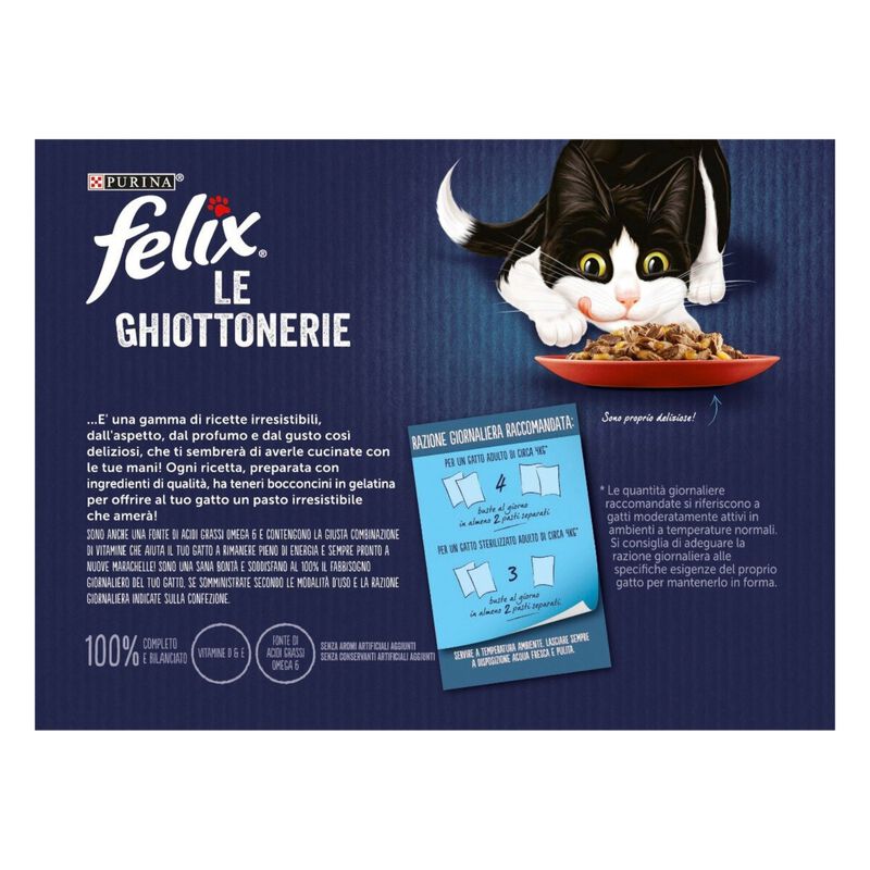 Felix Le Ghiottonerie Cat Selezioni Deliziose con Manzo e Pollo 12 x 85 gr