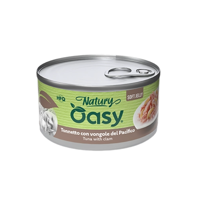 Oasy Natury Cat Adult Tonnetto con vongole del pacifico in jelly 150gr