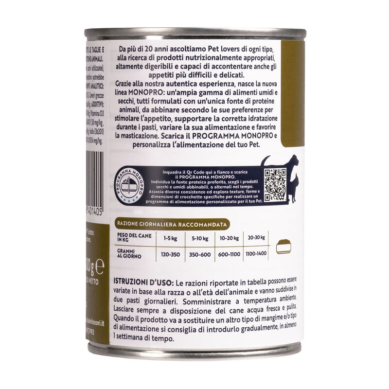Monopro Dog Adult All Breeds Patè Tacchino 400 gr