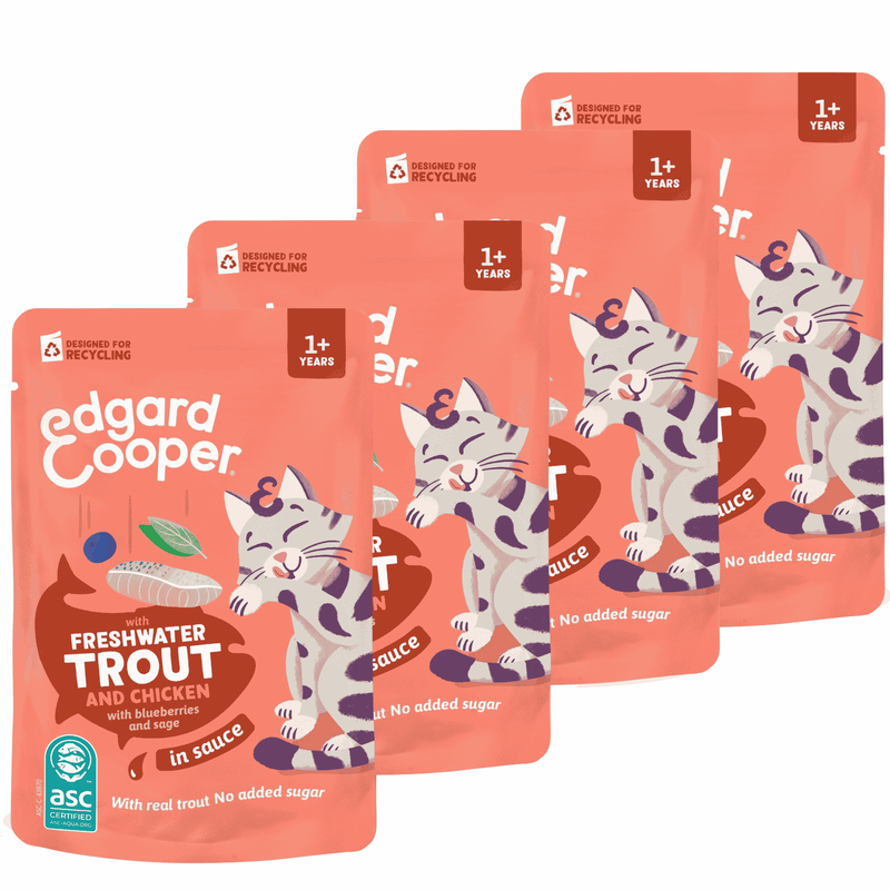 Edgard & Cooper Bocconcini in Salsa per gatti Trota 85 gr