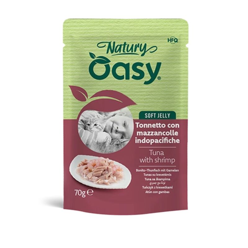 Oasy Natury cat adult Tonnetto con mazzancolle indopacifiche 70 gr