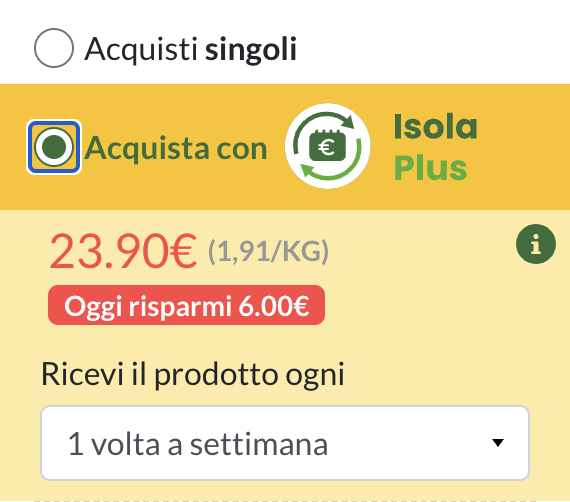 Isola Plus - Acquisti in abbonamento 