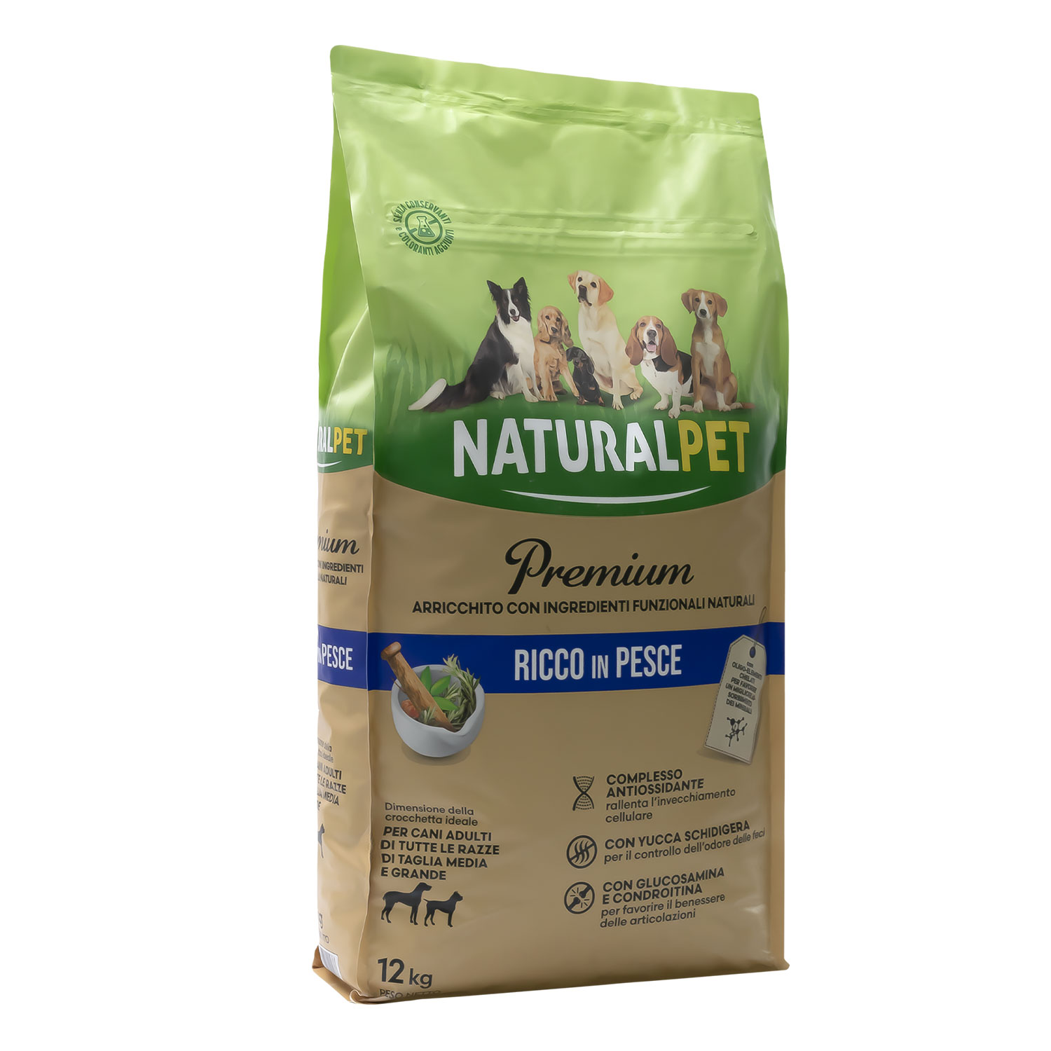 naturalpet dog medium maxi pesce 12kg
