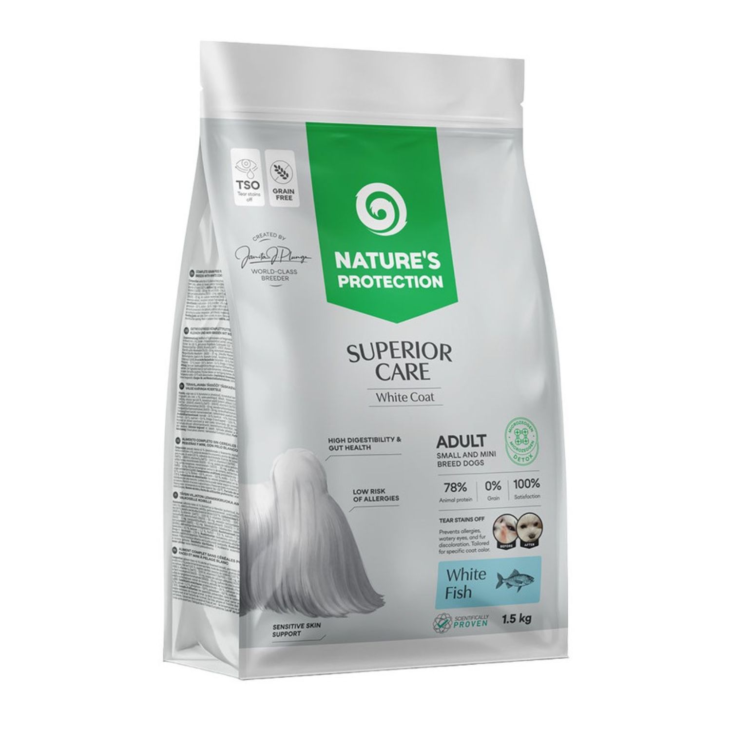 Nature's Protection Superior Care Dog Adult Small & Mini con Pelo Bianco al Pesce bianco 10 kg Nature's Protection Superior Care Dog Adult Small & Mini con Pelo Bianco al Pesce bianco 10 kg