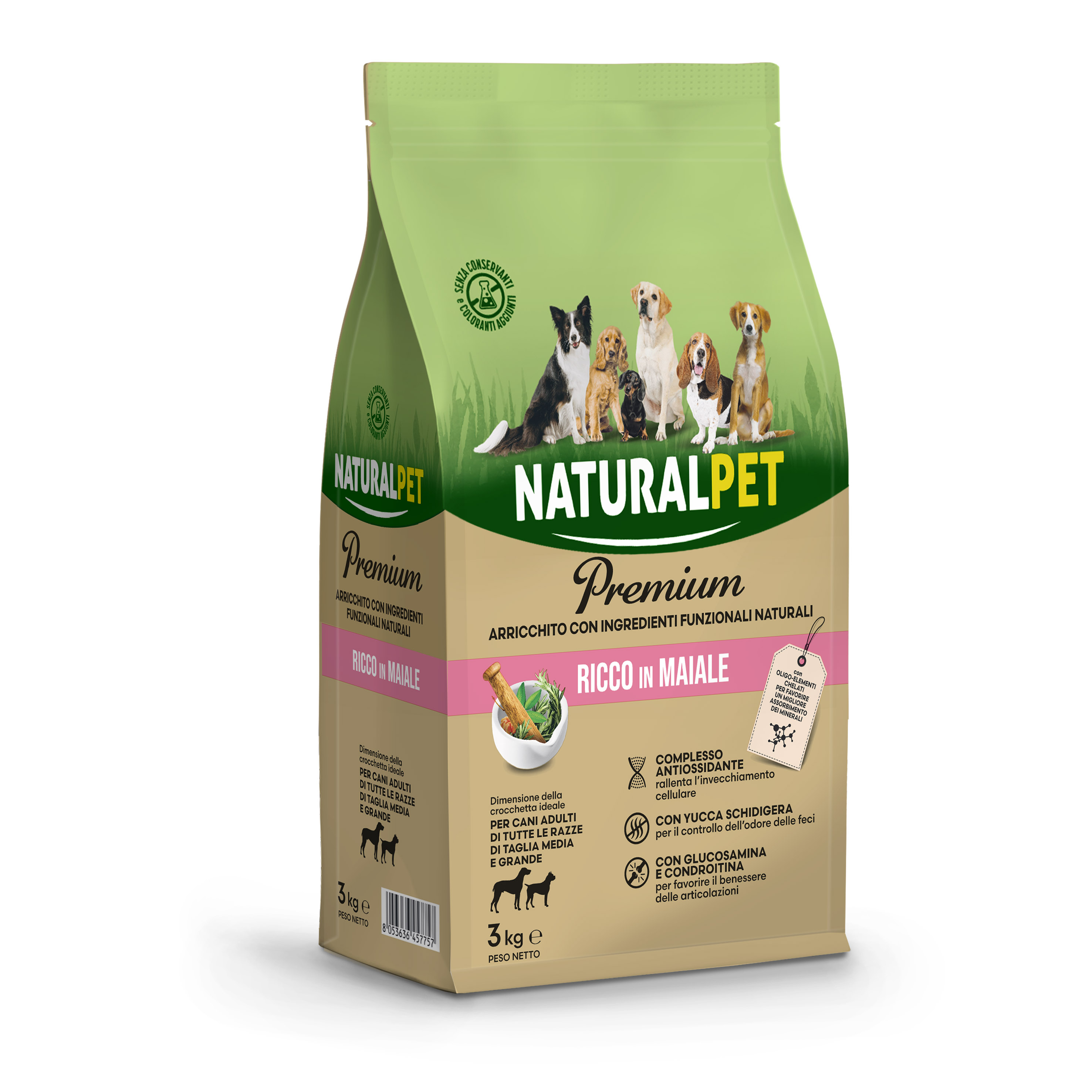 naturalpet dog medium maiale 3kg naturalpet dog medium maiale 3kg