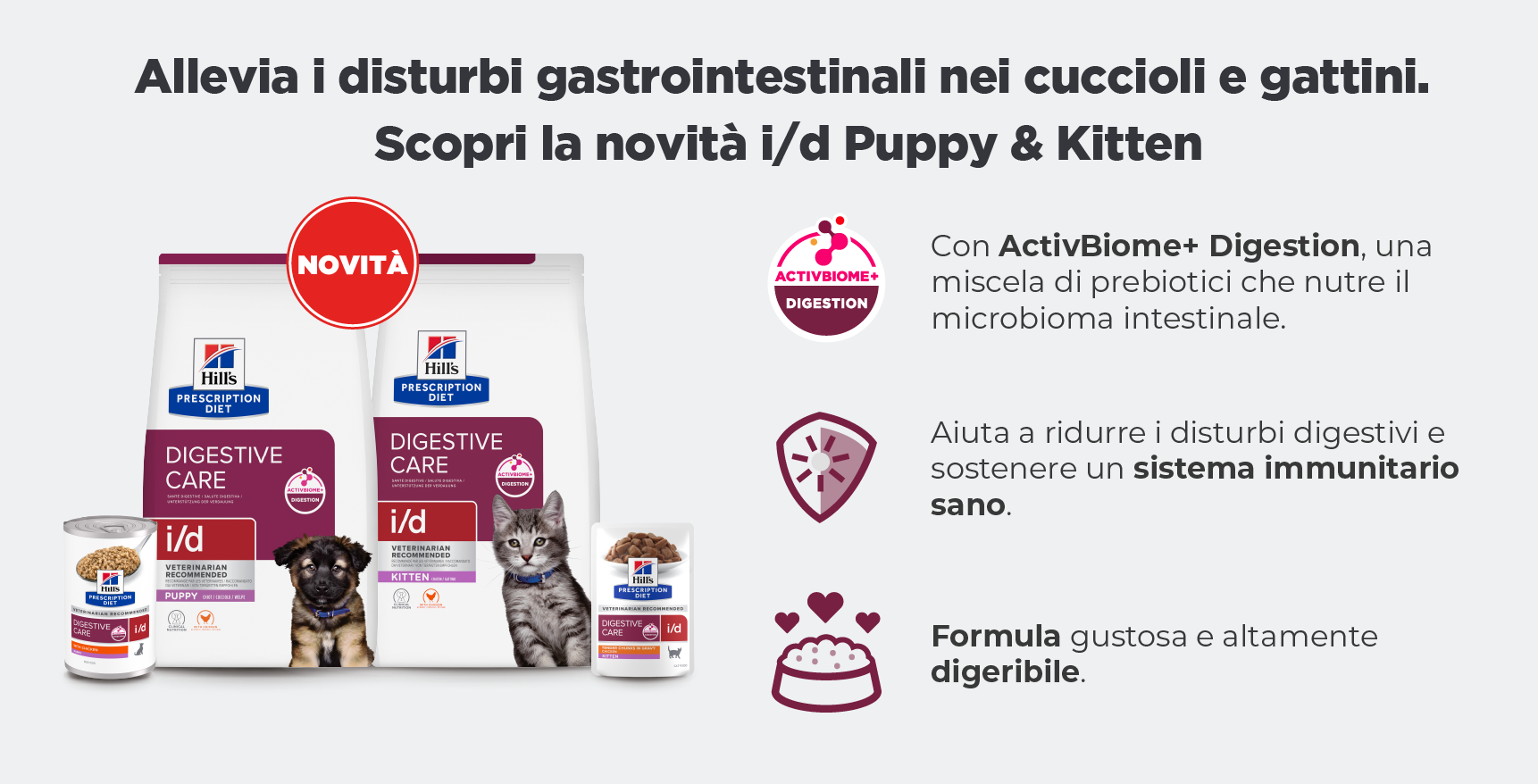 Hill’s Prescription Diet Digestive Care: per la salute gastrointestinale