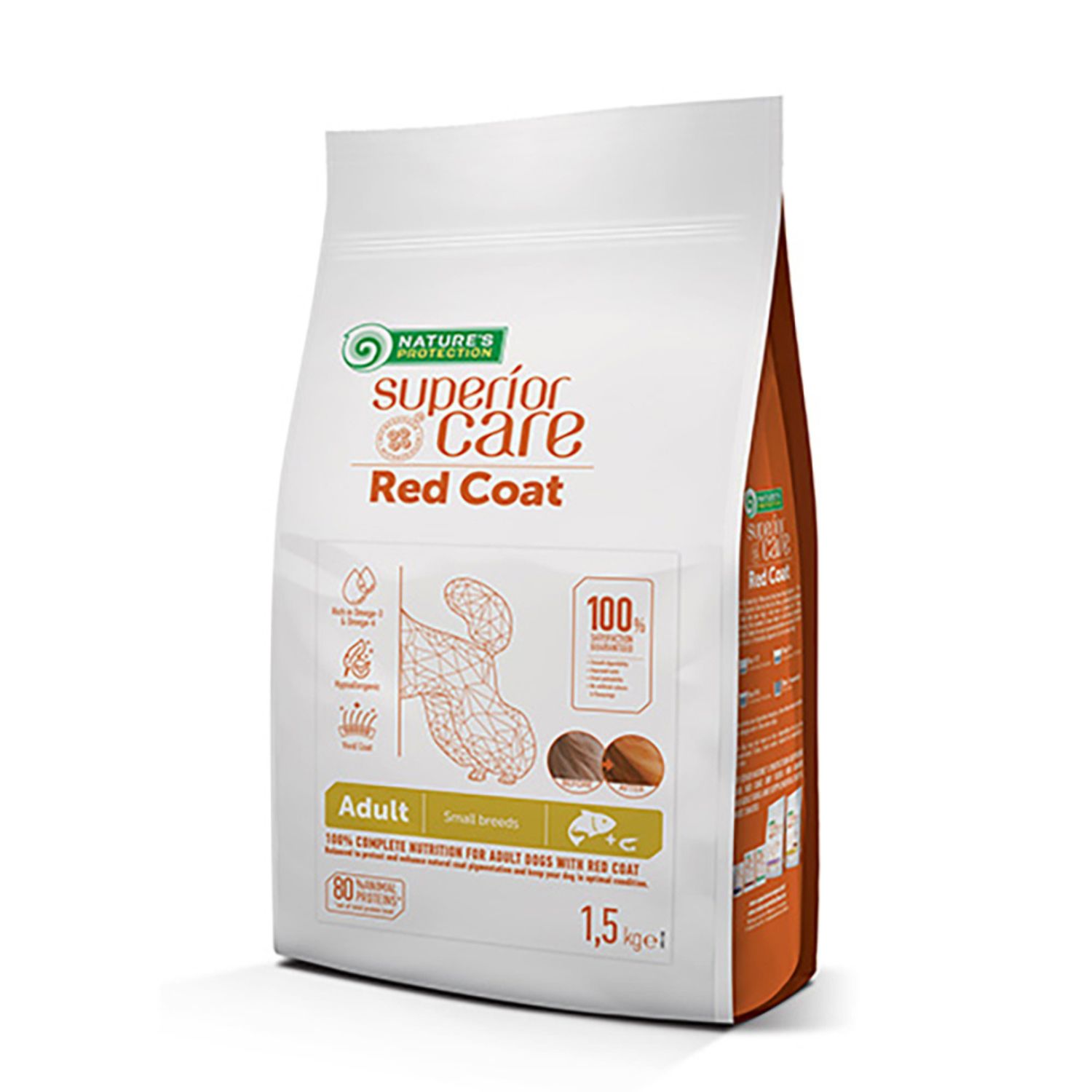 Nature's Protection Superior Care Dog Adult con Pelo Rosso Grain Free al Salmone 1,5 kg Nature's Protection Superior Care Dog Adult con Pelo Rosso Grain Free al Salmone 1,5 kg