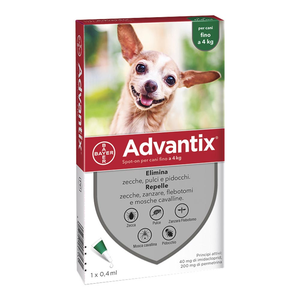 Advantix Spot On Antiparassitario Cane 0-4kg 1pipetta