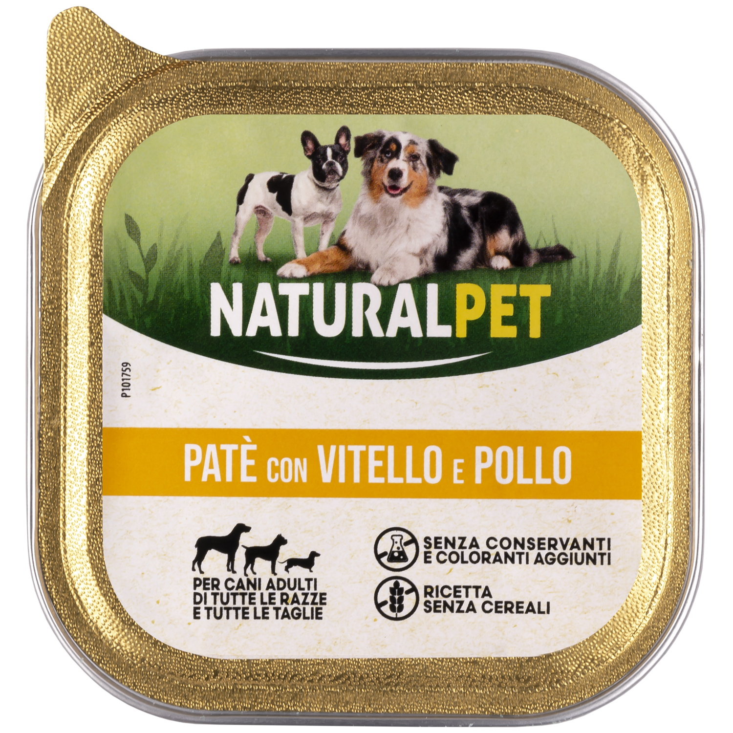 Naturalpet Dog Adulto Paté con Vitello e Pollo 150 gr