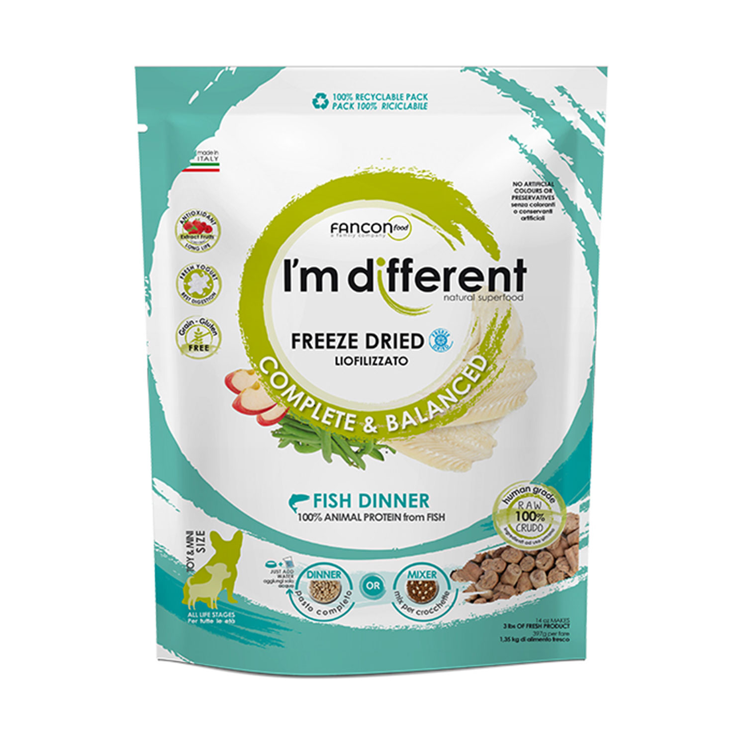 I'm different Dog Mini Freeze Dried Pesce 154 gr
