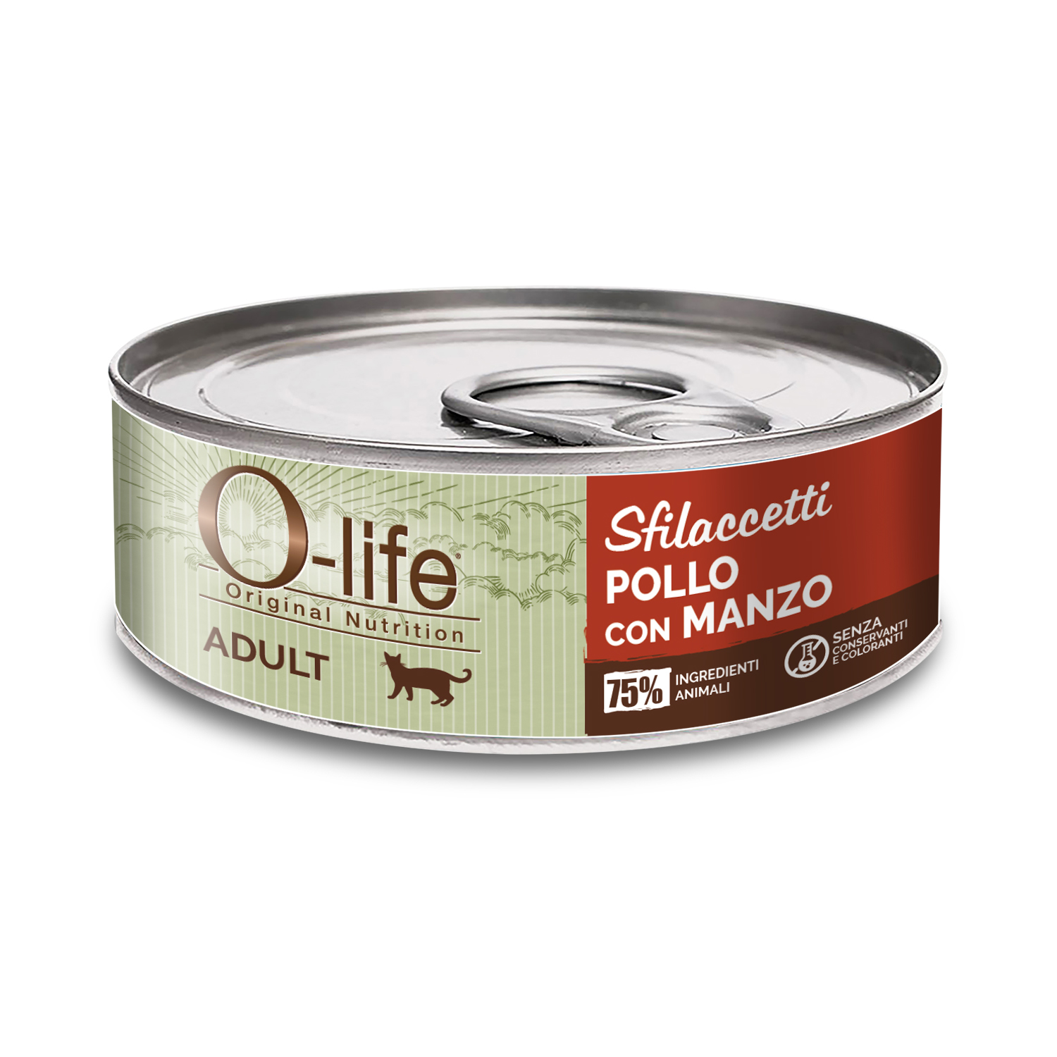 O-life Cat Adult Sfilaccetti Pollo e Manzo70 gr