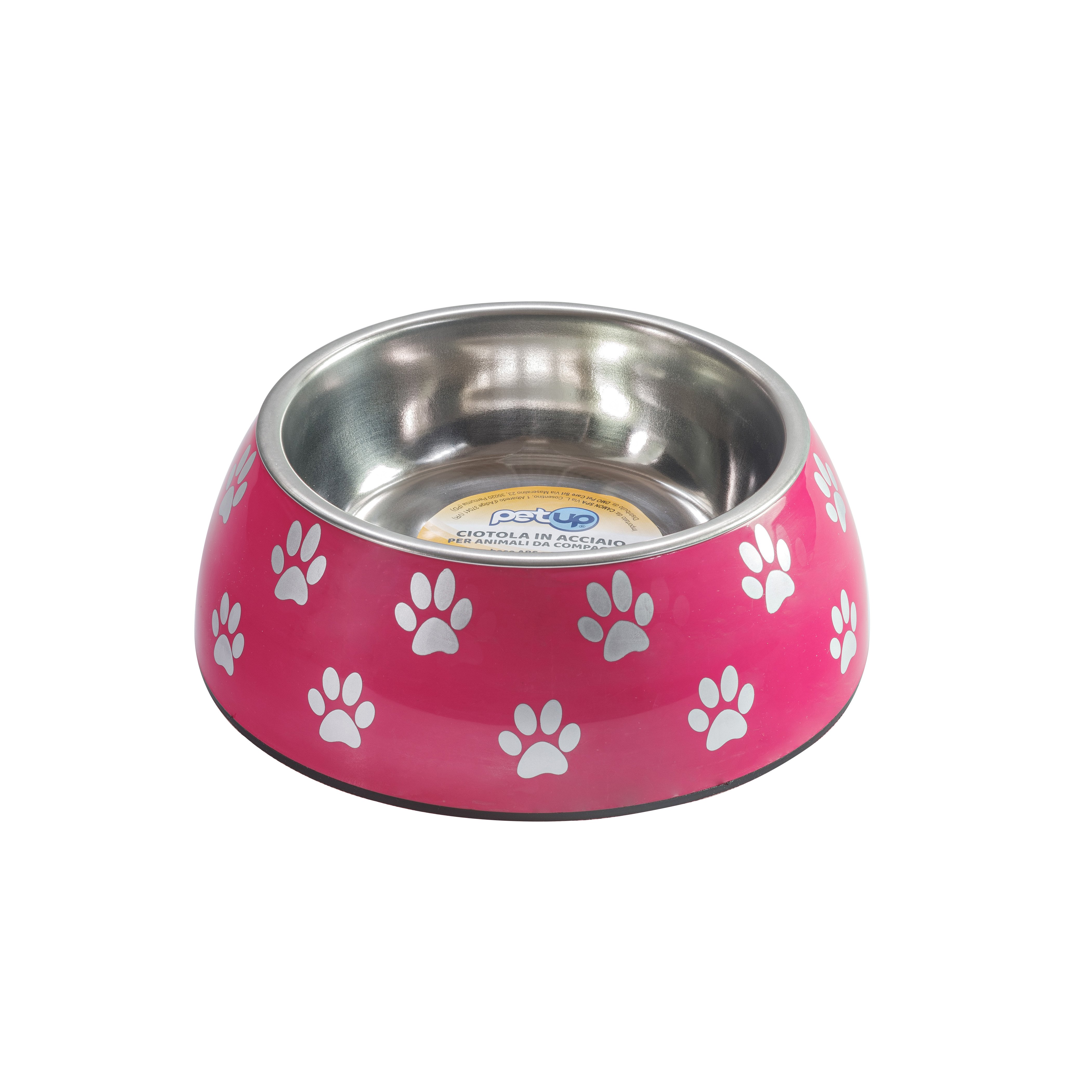Petup Ciotola antiscivolo in acciaio fucsia 17cm