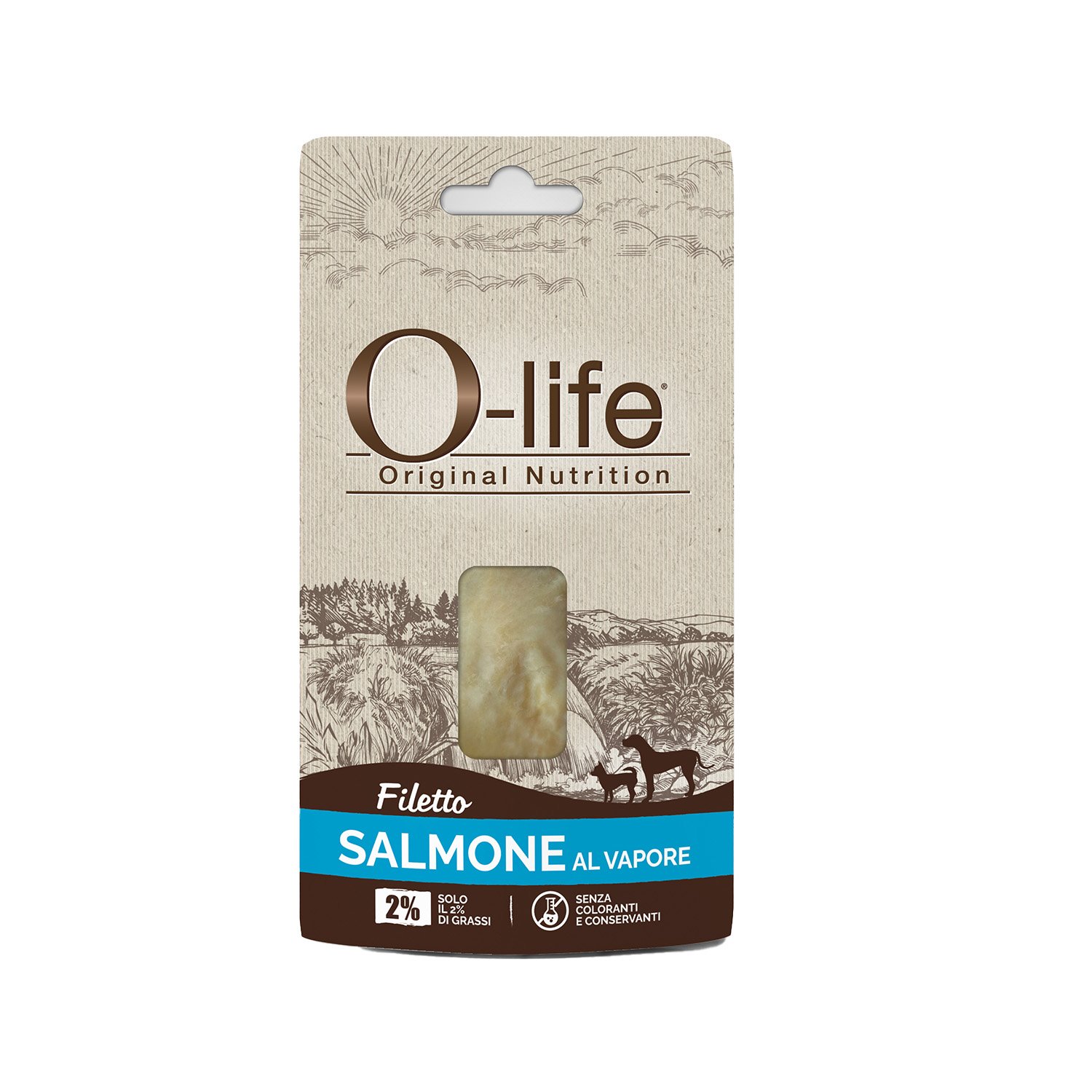 O-life Dog Snack Filetto di Salmone al vapore 25gr