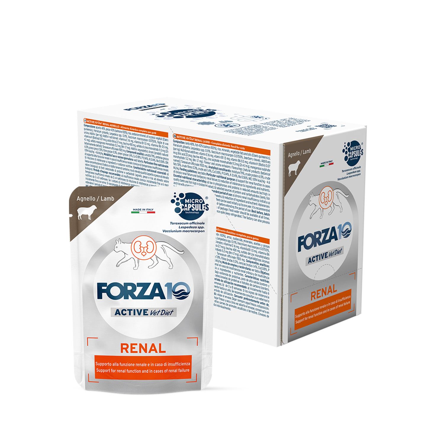 Forza 10 Active Vet Diet Cat Adult Renal Agnello 80gr