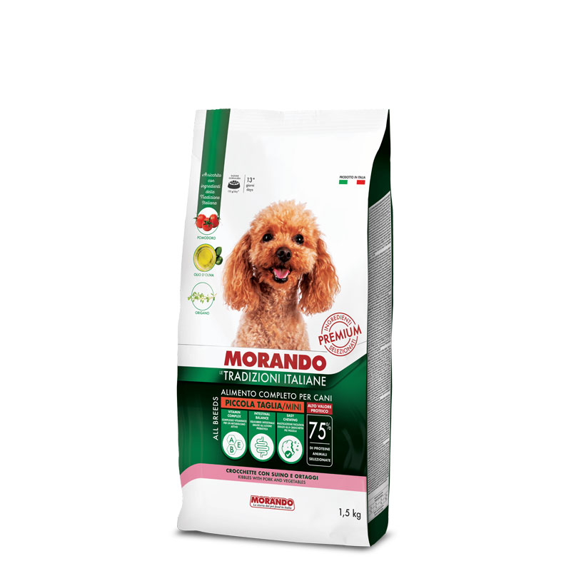 Morando Tradizioni Italiane Dog Adult Mini Crocchette con Suino e Ortaggi 1.5kg