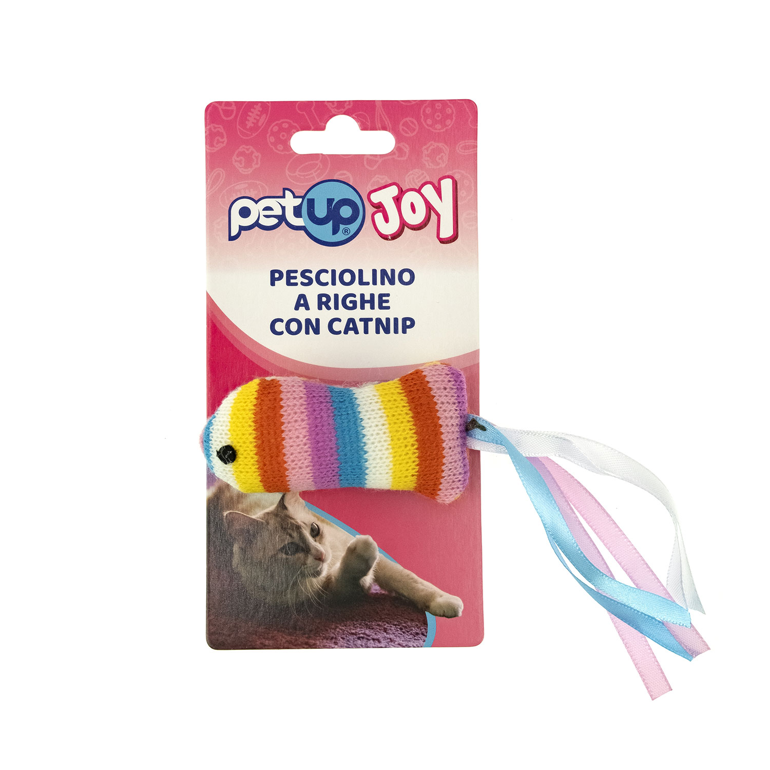 Petup Joy Gioco Pesciolino a righe con Catinip 9 cm