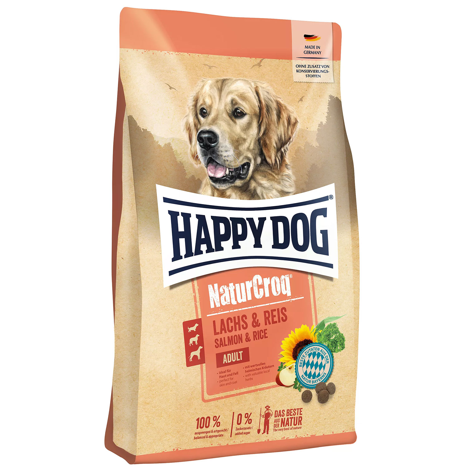 Happy Dog Adult NaturCroq Salmone e riso 4 kg