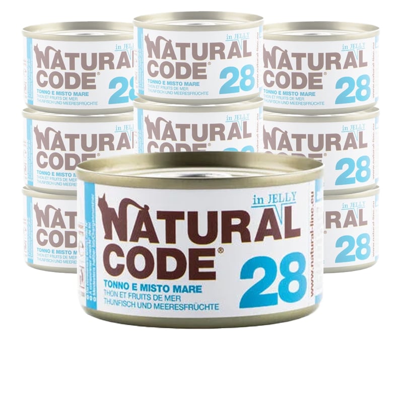 Natural Code Cat Adult Tonno e Misto Mare in Jelly 85 gr n.28