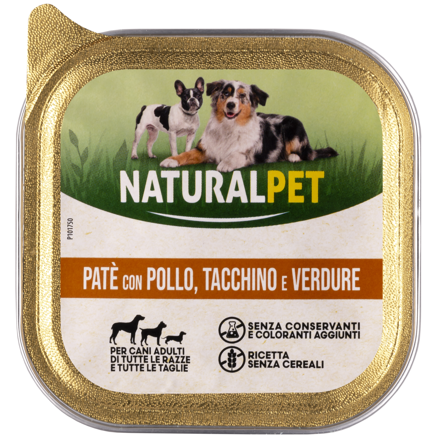Naturalpet Dog Adulto Paté con Pollo, Tacchino e Verdure 150 gr