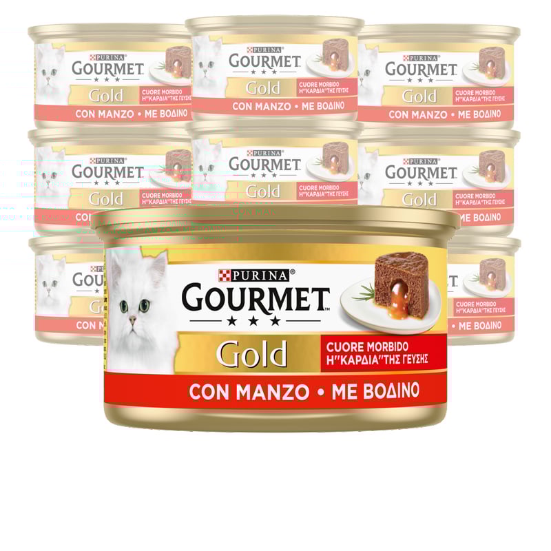 Gourmet Gold Cuore Morbido Cat Adult con Manzo 85 gr