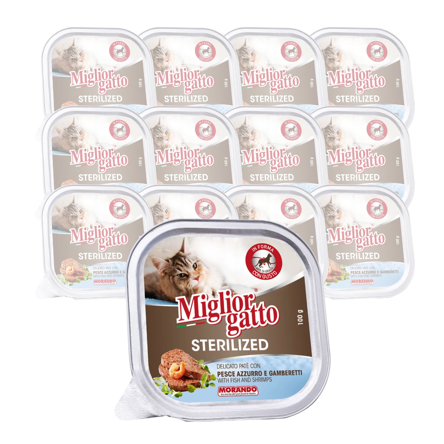 Migliorgatto Sterilized Delicato Patè con Pesce azzurro e Gamberetti 100 gr img