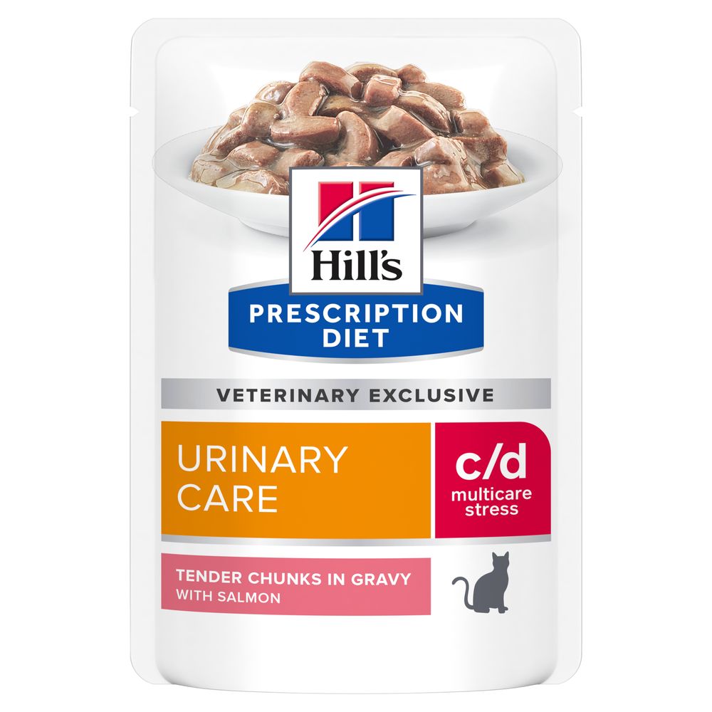 Hill's Prescription Diet Cat c/d Multicare Stress Urinary Care con Salmone 12x85 gr img