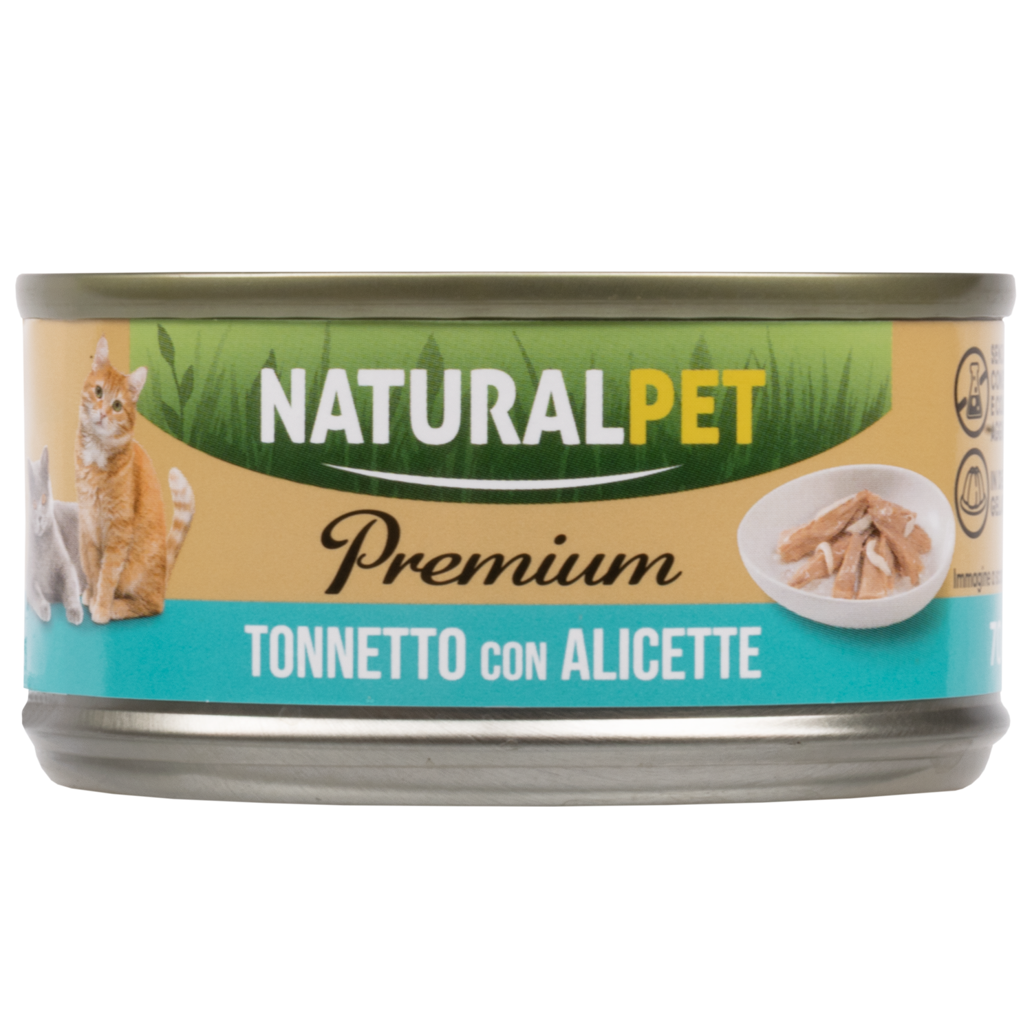 Naturalpet Premium Cat Adult Tonnetto con alicette 70gr