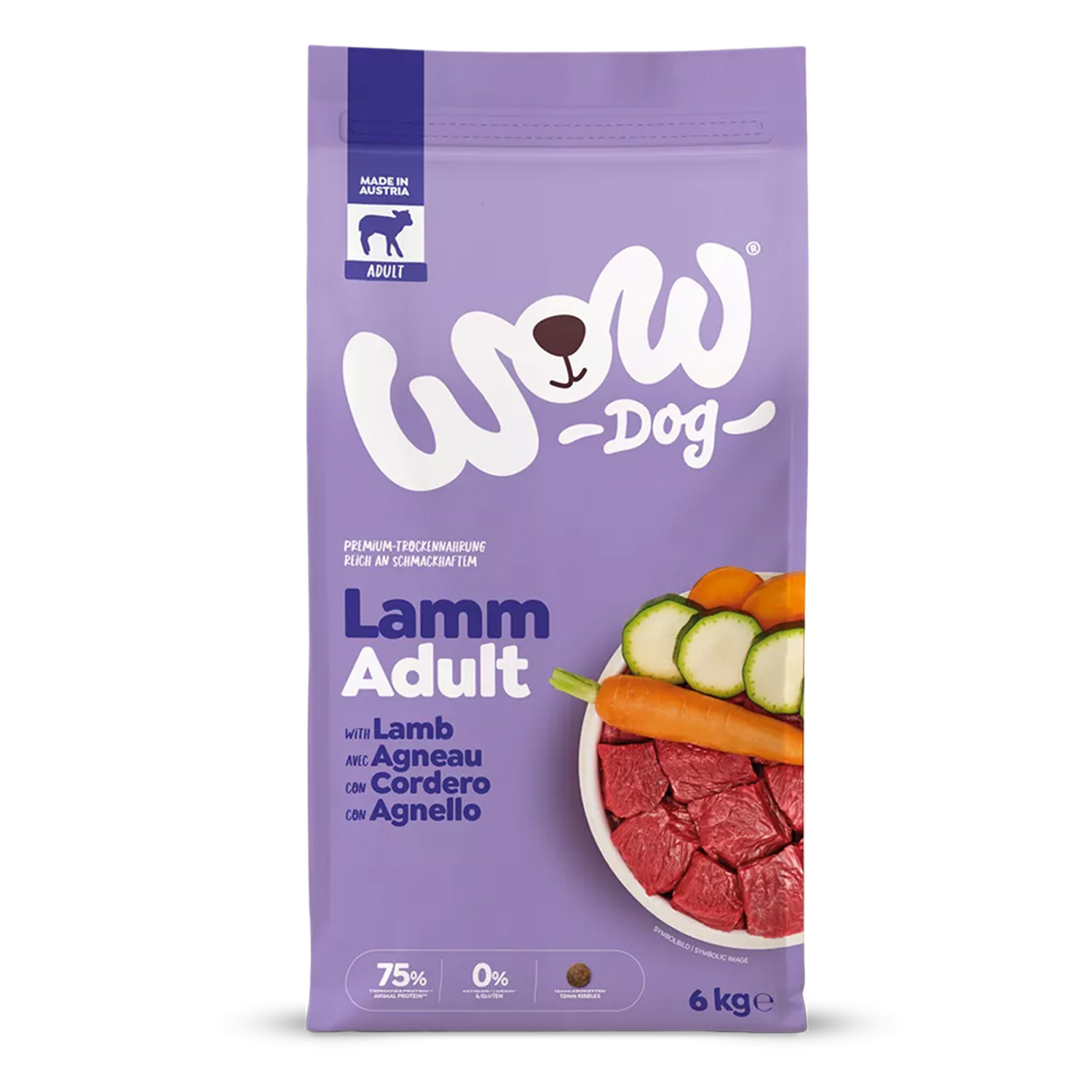 Wow Dog Adult Agnello con Salvia e Patate Dolci 6kg img