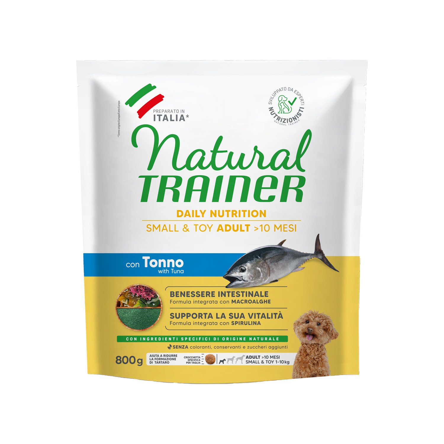 Natural Trainer Daily Nutrition Dog Small&Toy con Tonno 800gr