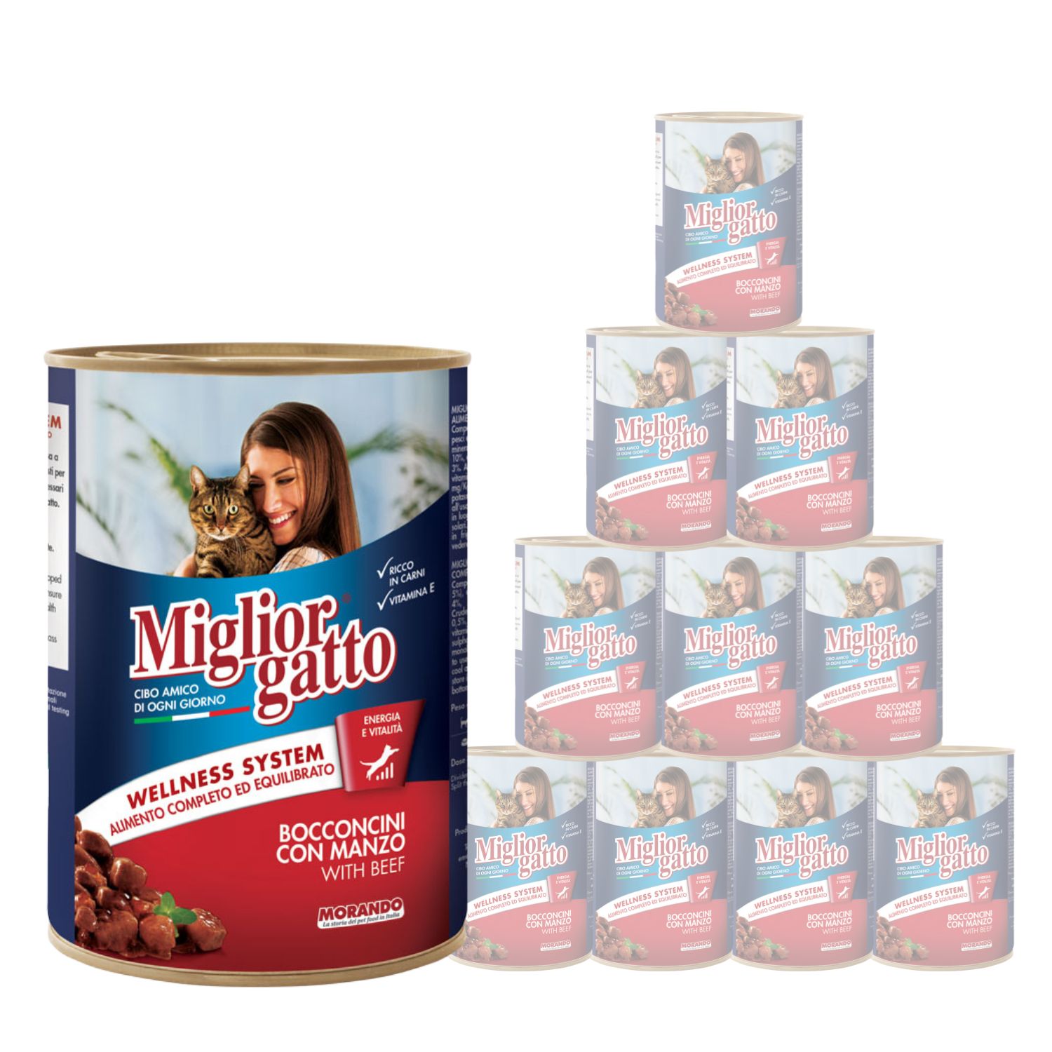Migliorgatto Cat Adult Bocconcini con Manzo 405 gr img