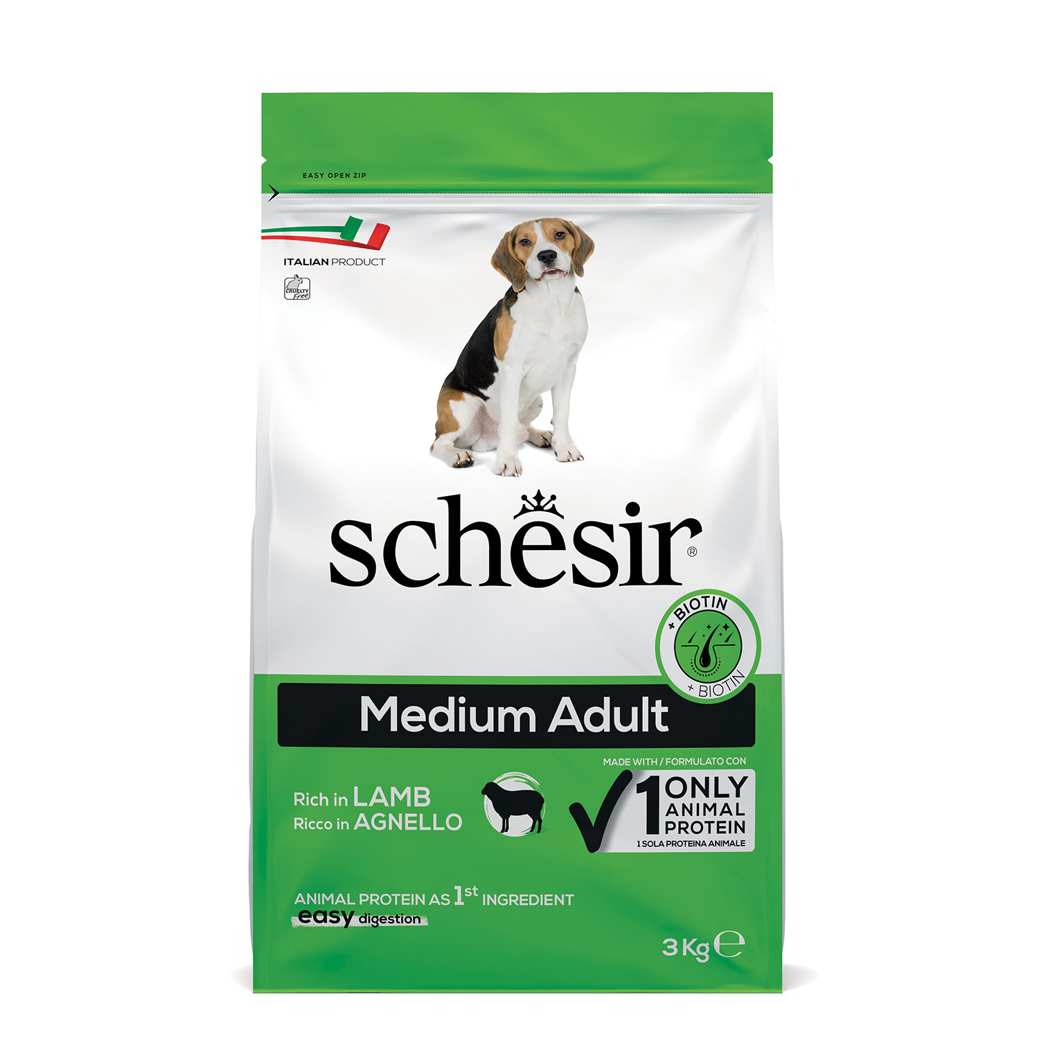 Schesir Dog Medium Adult ricco in Agnello 3 kg