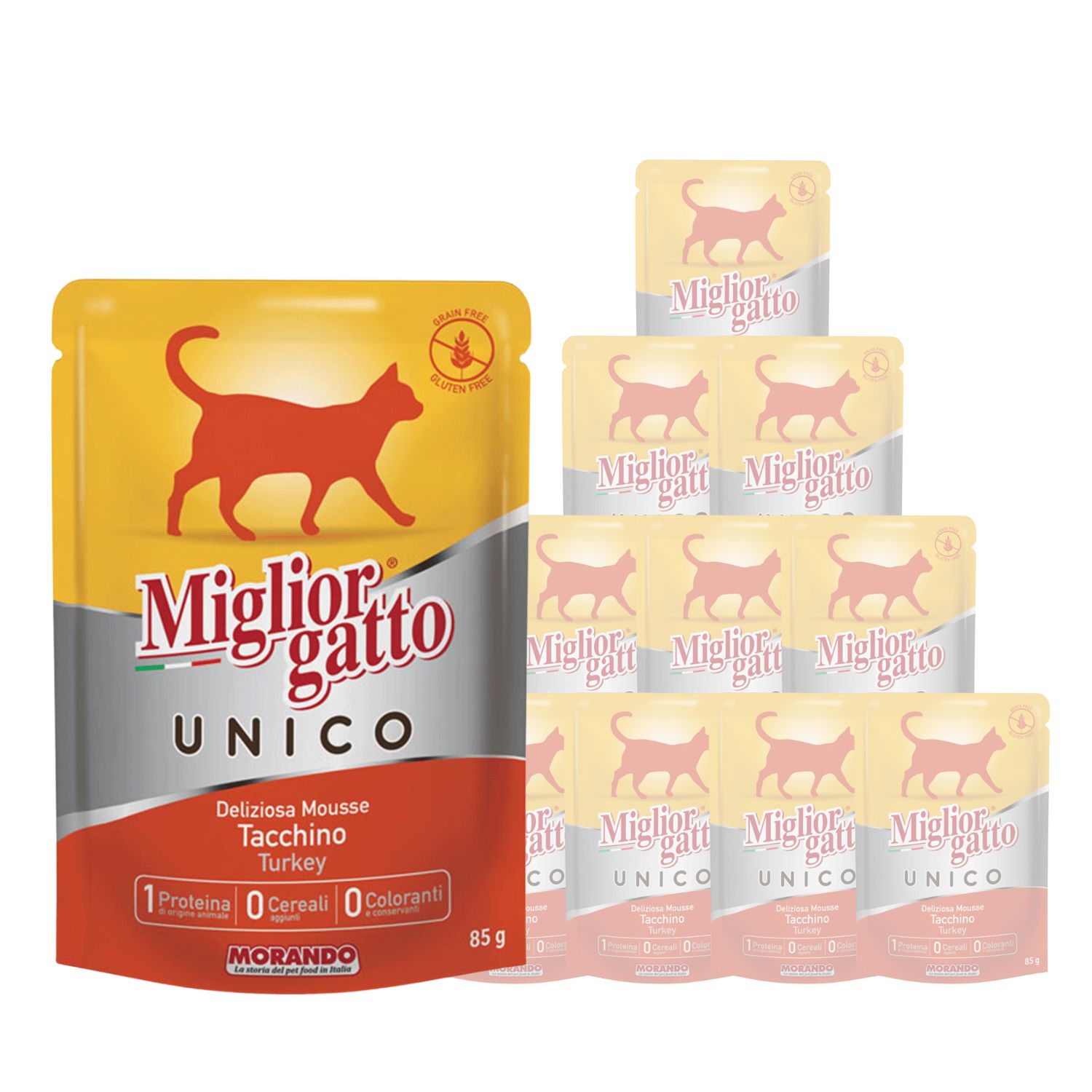 Migliorgatto Unico Cat Adult mousse con Tacchino 85 gr