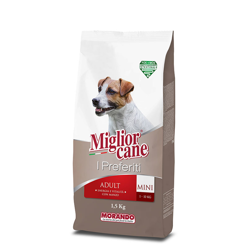 Migliorcane I preferiti Dog Adult Mini con Manzo 1,5kg
