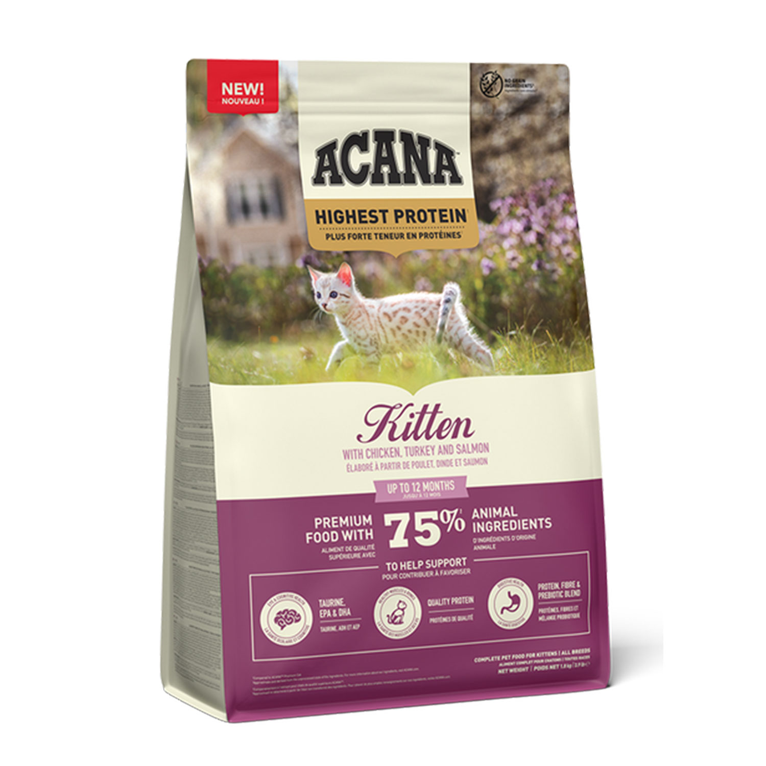 Acana Kitten Highest Protein Pollo Tacchino e Salmone 1,8 kg