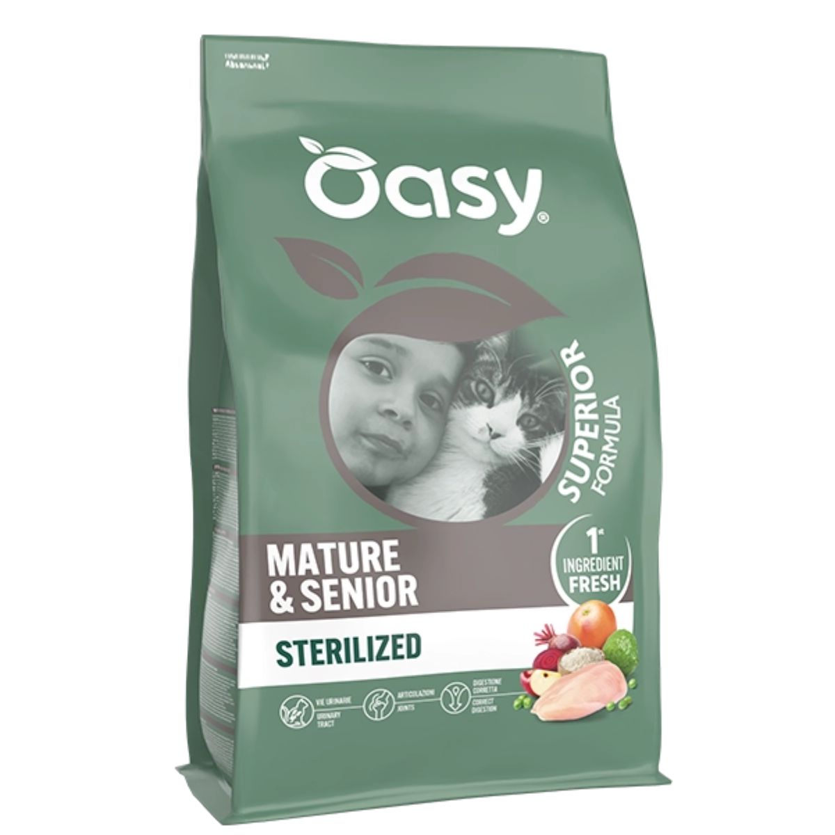 Oasy Superior Formula Cat Mature & Senior Sterilized al Pollo 1,5 kg img