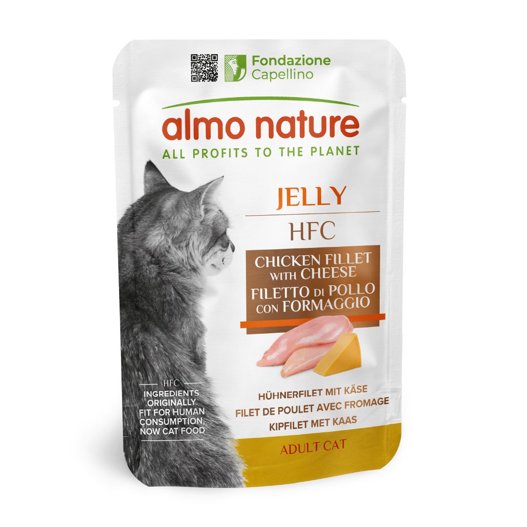 Almo Nature HFC Cat Jelly Filetto di Pollo con Formaggio 55g