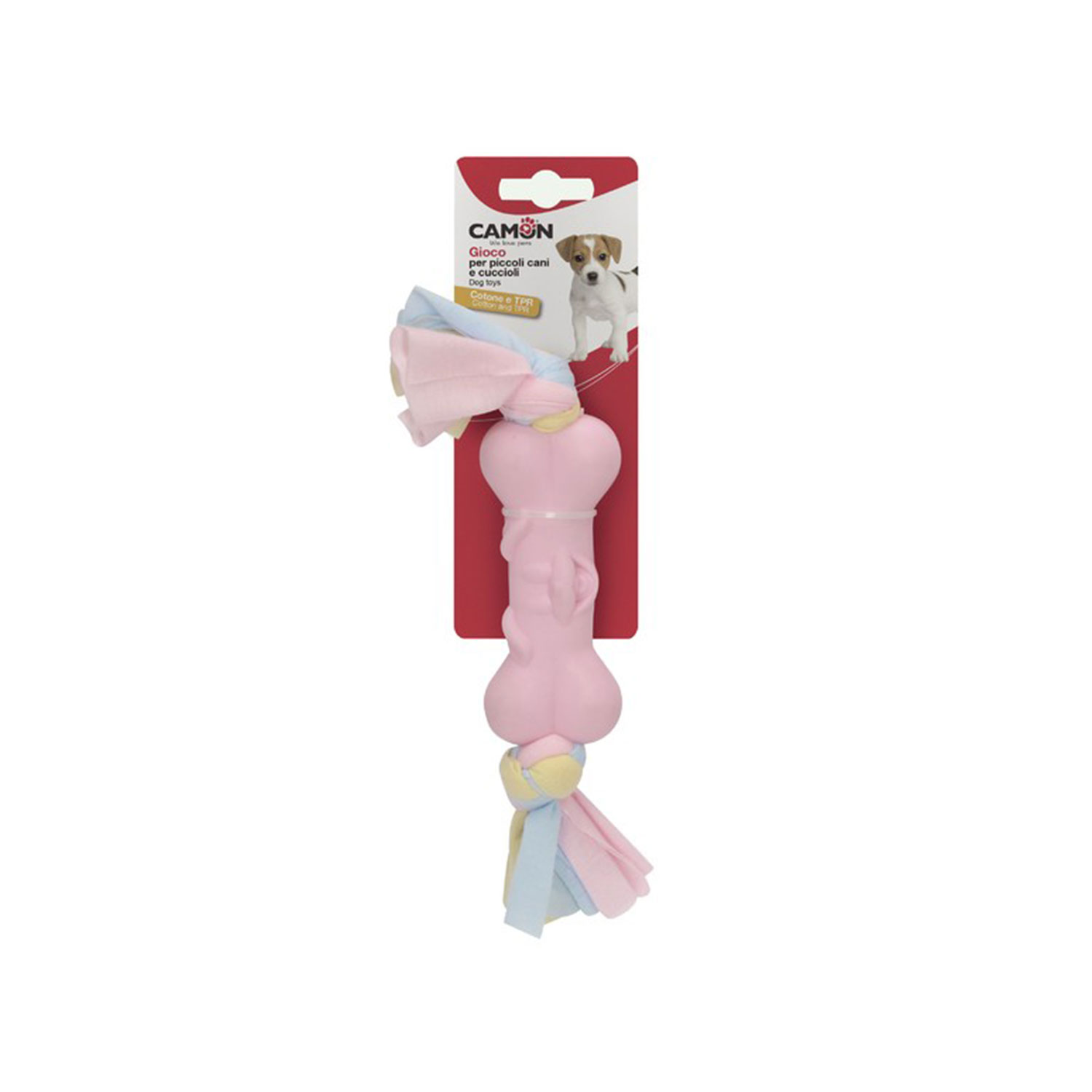 Camon Gioco Osso in TPR con nastro in cotone 25cm