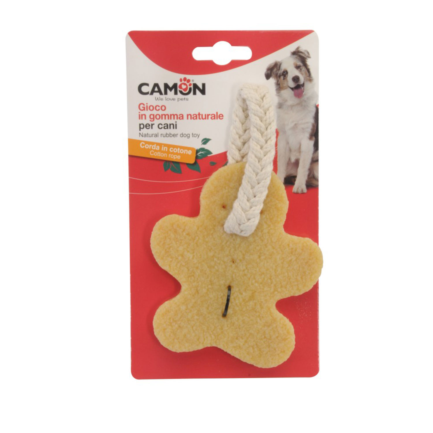 Camon Gioco Cookie Man in gomma naturale e corda 12 cm