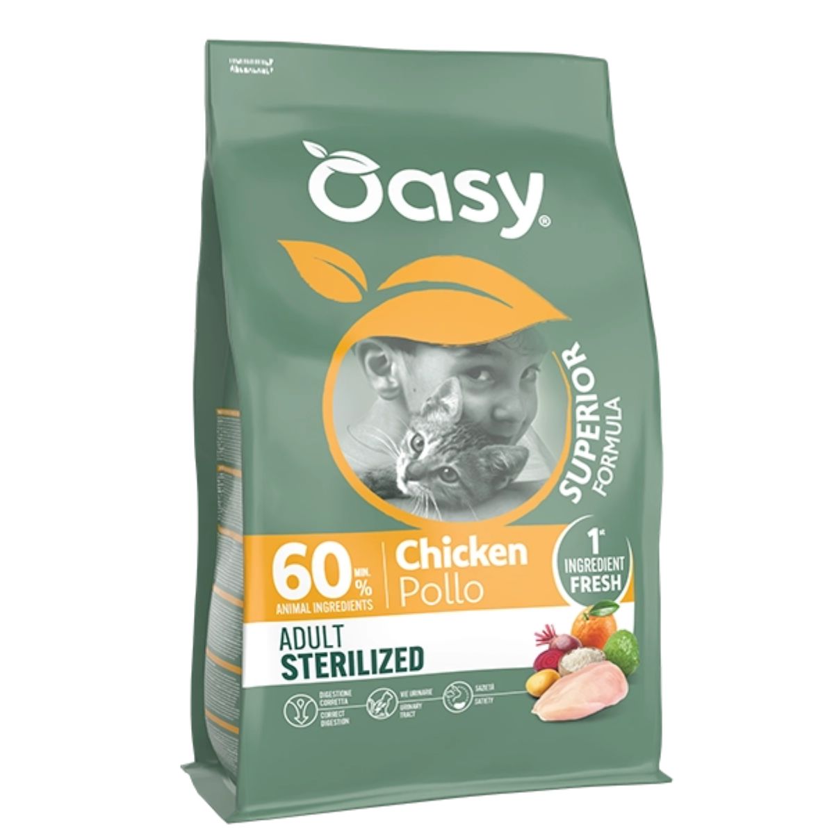 Oasy Superior Formula Cat Adult Sterilized al Pollo 1,5 kg img