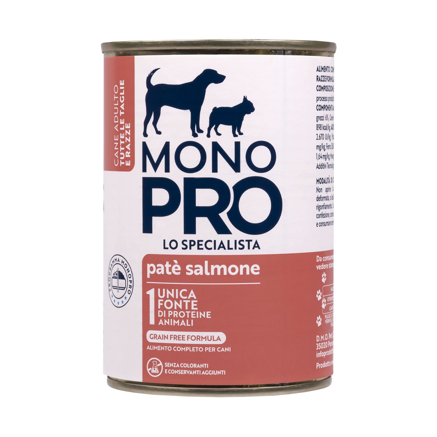 Monopro Dog Adult All Breeds Paté Salmone 400gr