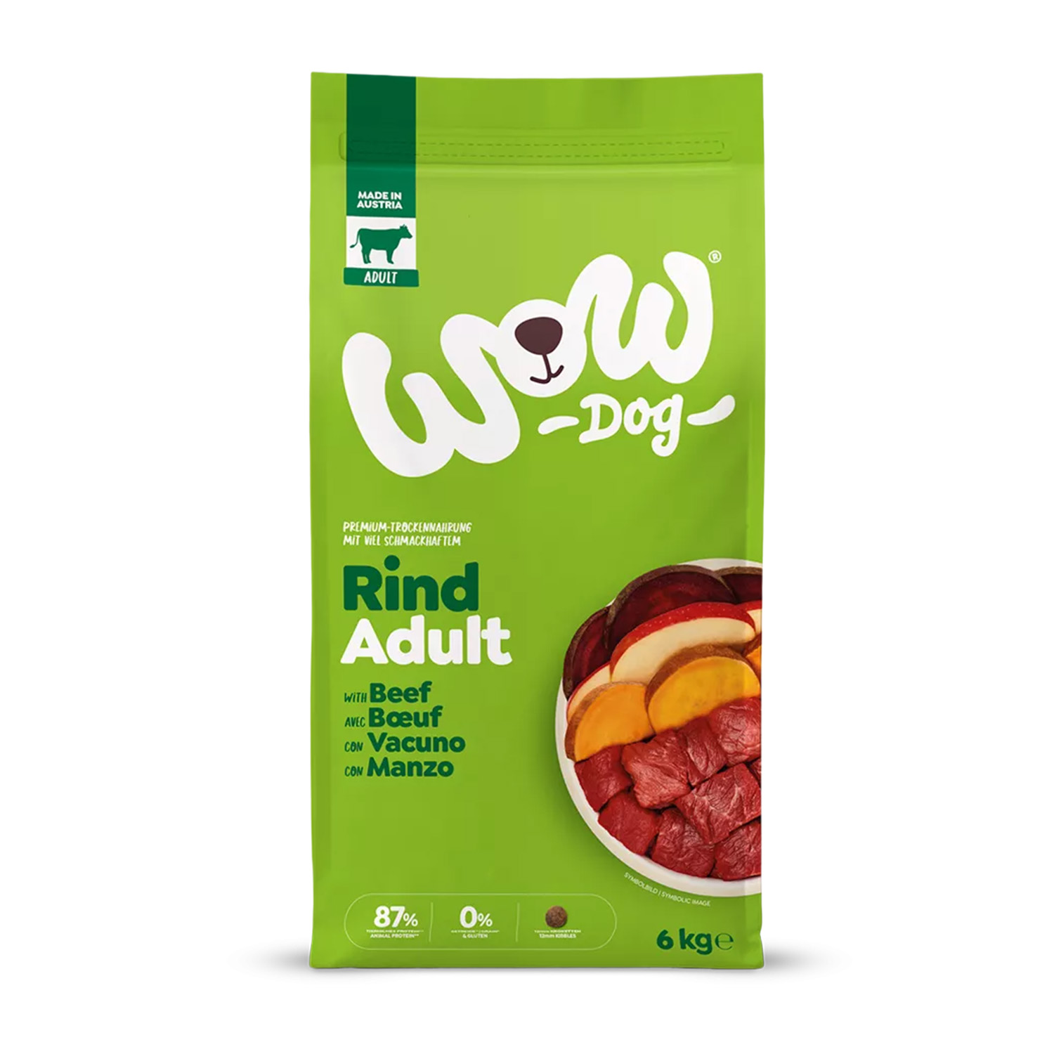 Wow Dog Adult Manzo con mela e barbabietola rossa 6kg img