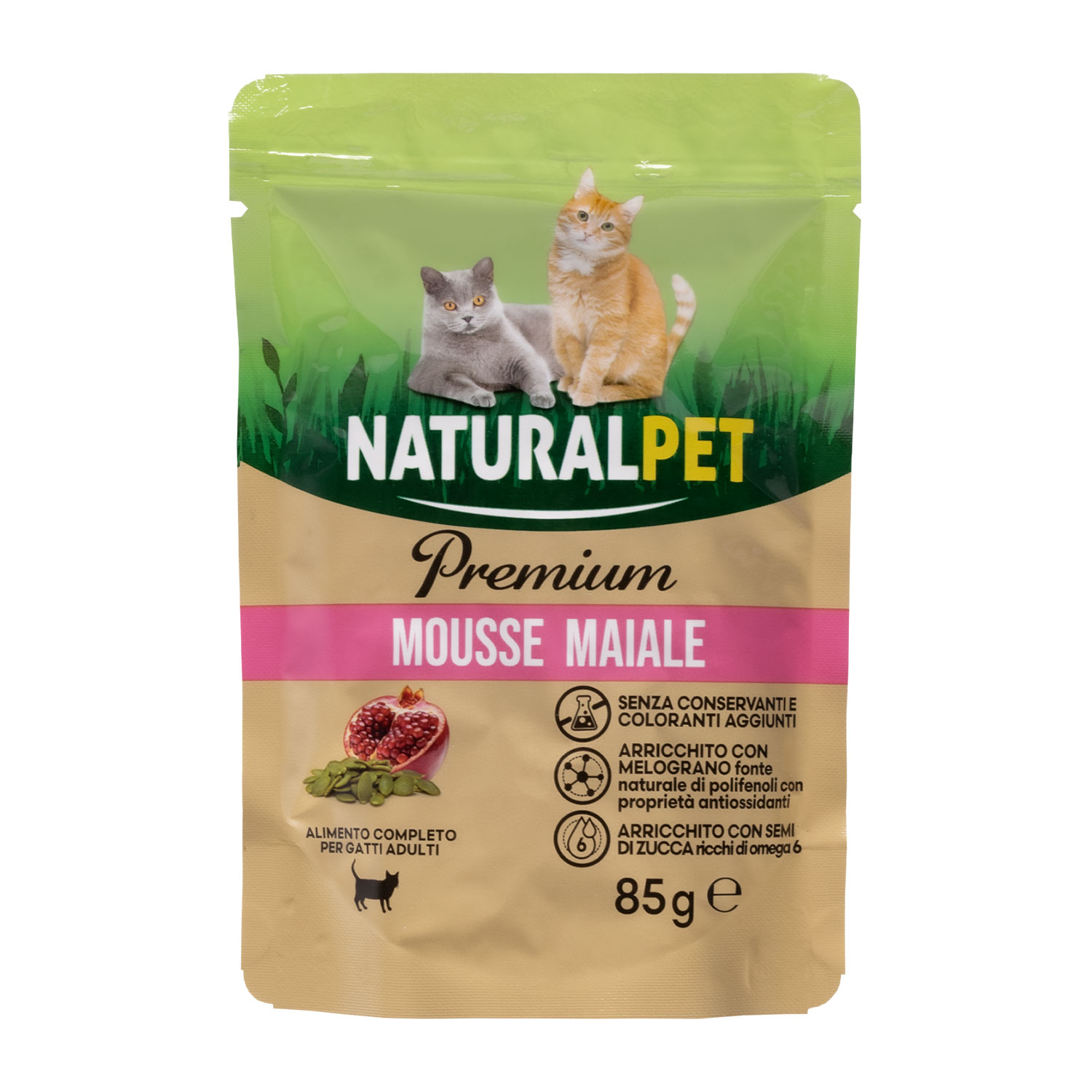 Naturalpet Premium Cat Adult Mousse Maiale 85gr