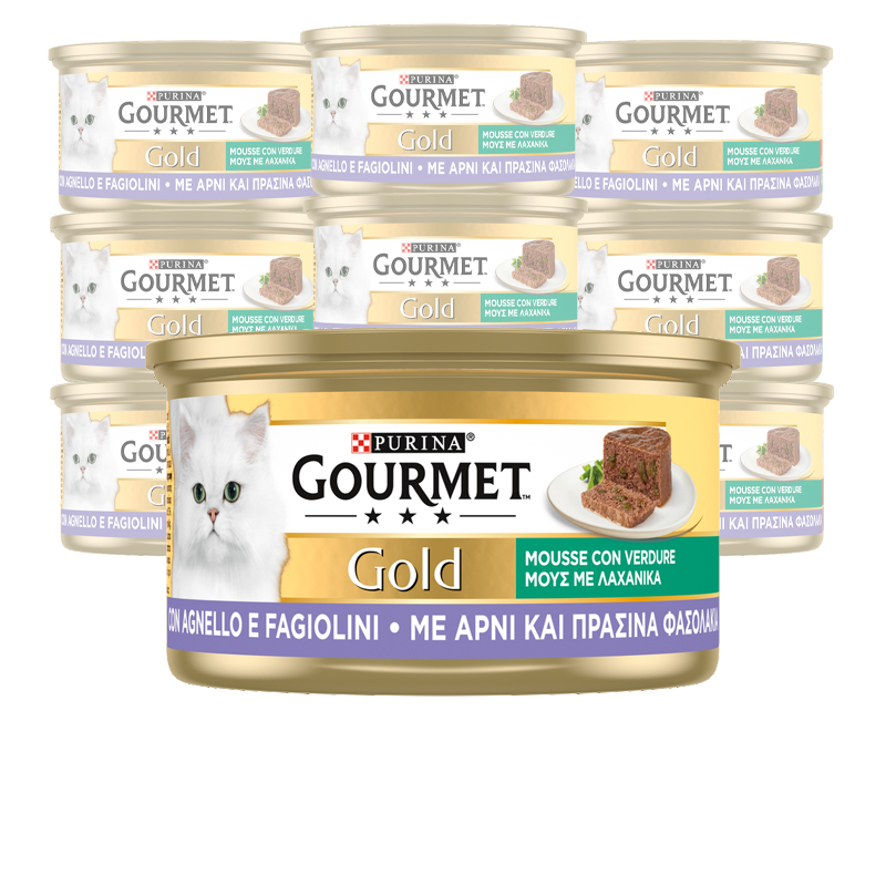 Gourmet Gold Cat Adult Mousse con Agnello e squisiti Fagiolini 85 gr