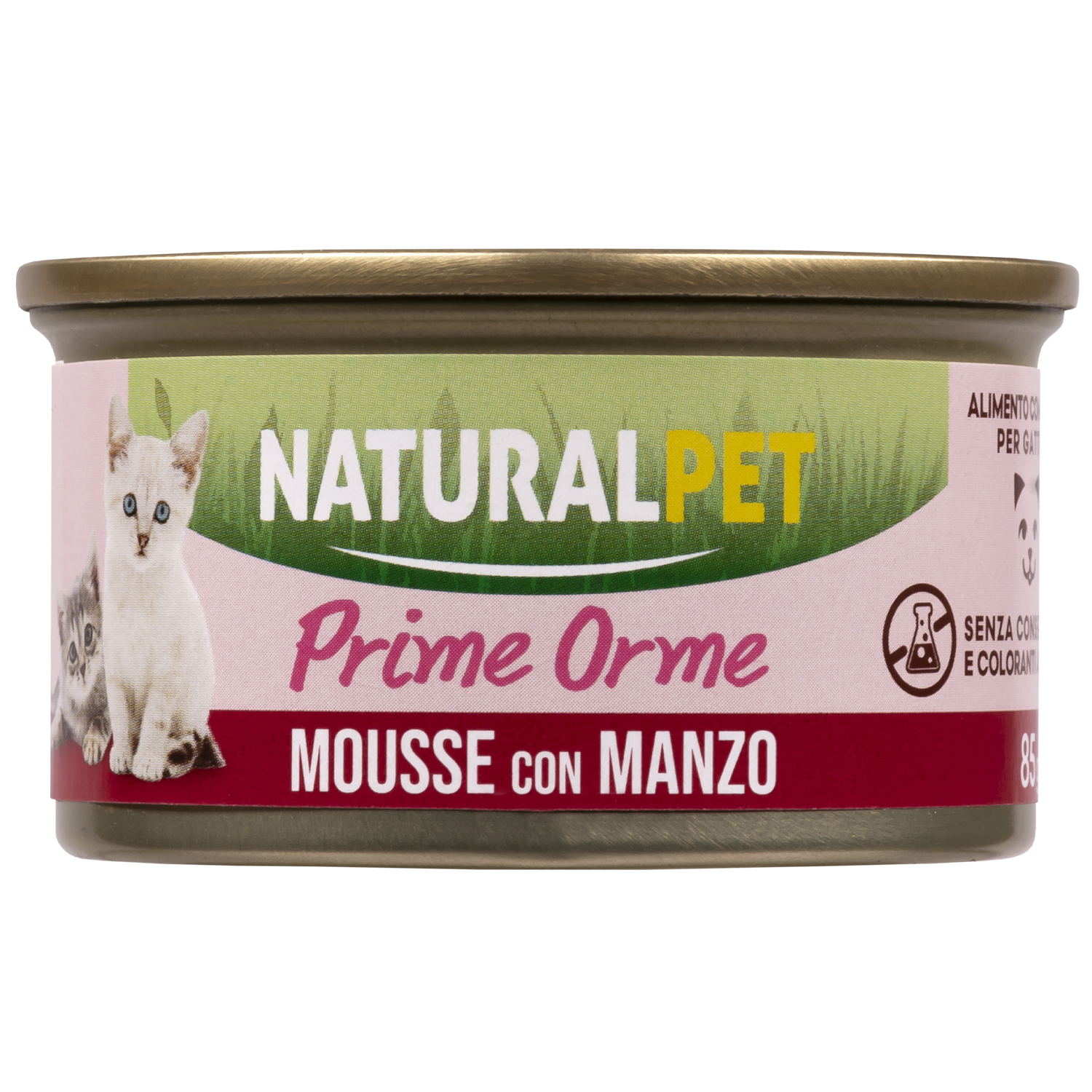 Naturalpet Prime Orme Kitten Mousse Manzo 85 gr