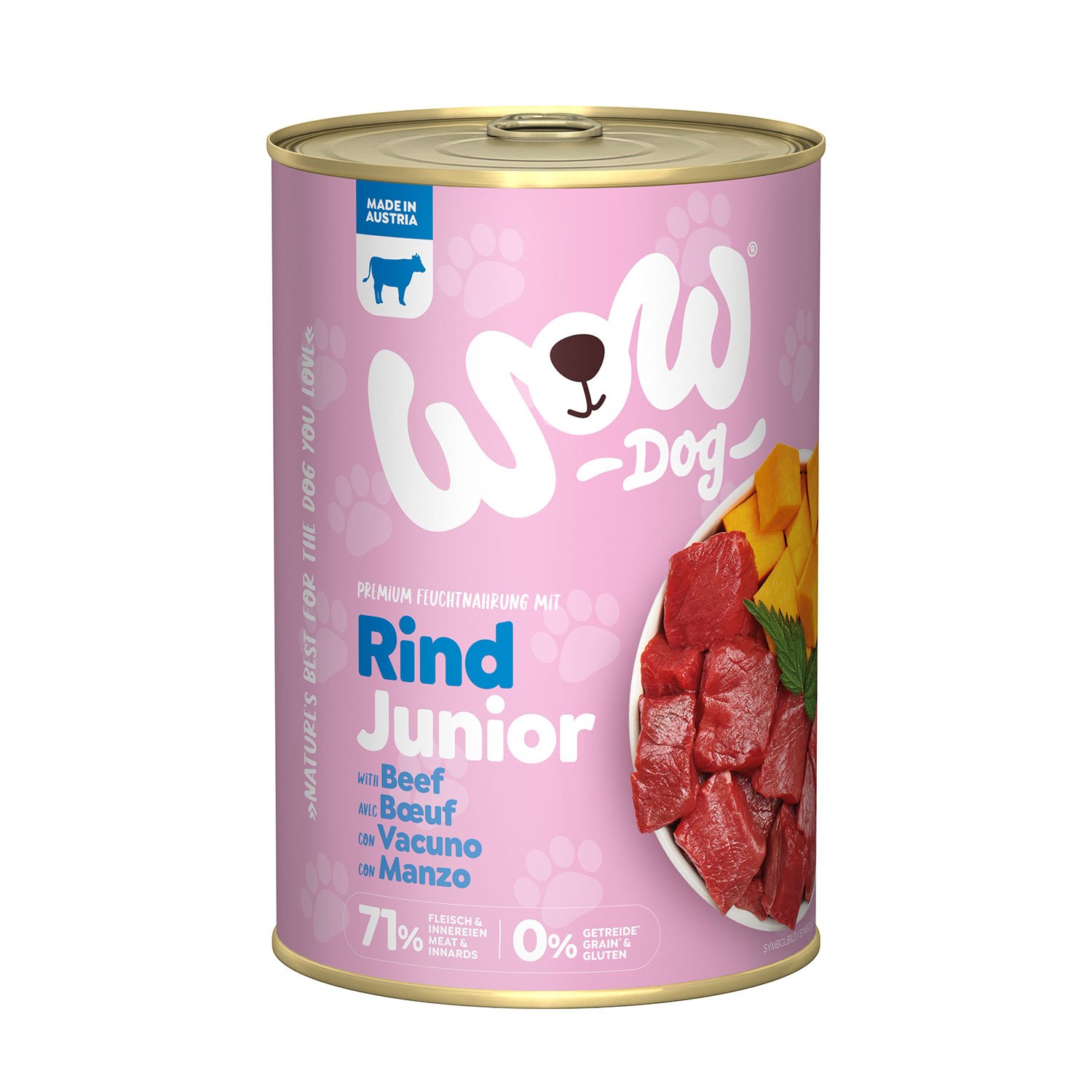 Wow Puppy Manzo con zucca e ortica 400gr