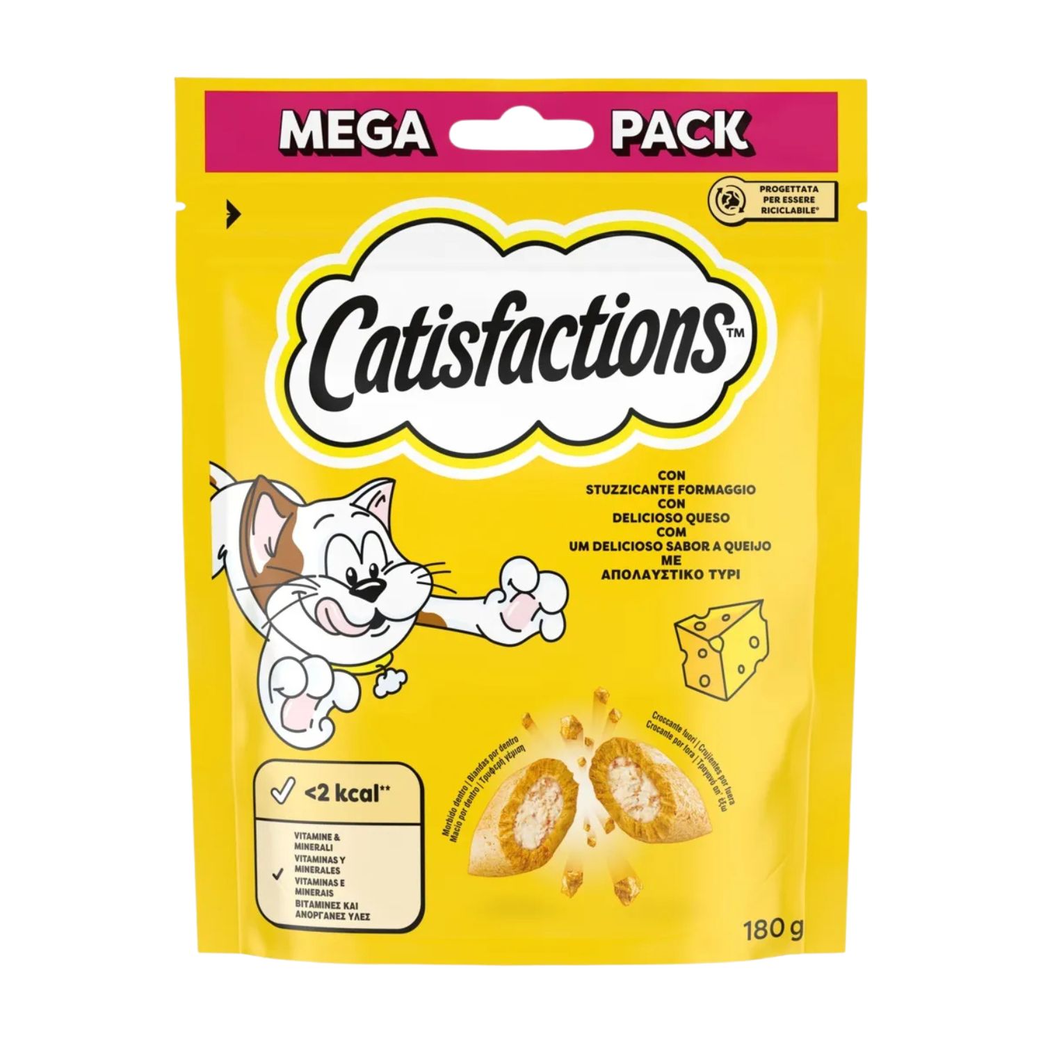 Catisfaction Catisfactions Cat Snack al Formaggio maxi pack 180 gr